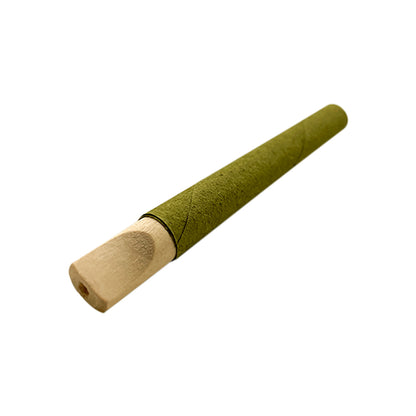 11x109mm Hemp Tubes - Wood Tip - Green (85ct)