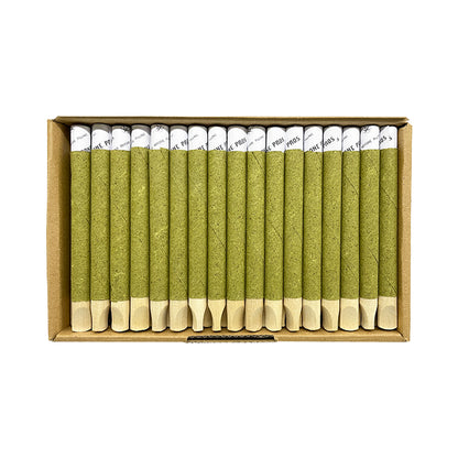 11x109mm Hemp Tubes - Wood Tip - Green (85ct)