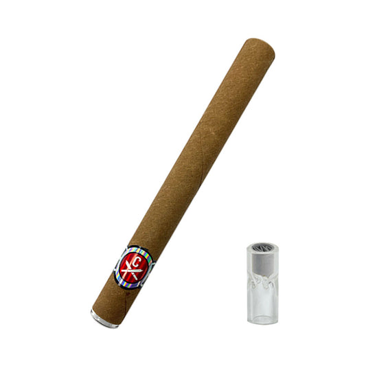 11x109mm Hemp Tubes - Glass Tip - Light Brown (10ct)