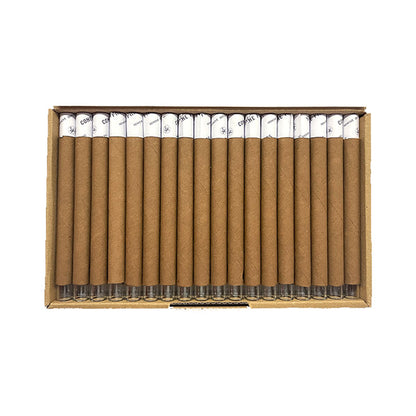 11x109mm Hemp Tubes - Glass Tip (exposed) - Light Brown (85ct)