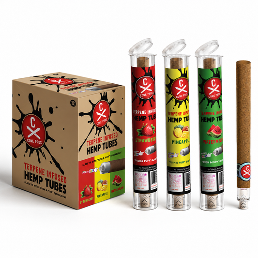 Terpene Infused Hemp Tube w/ Glass Tip - VARIETY PACK (12ct display)