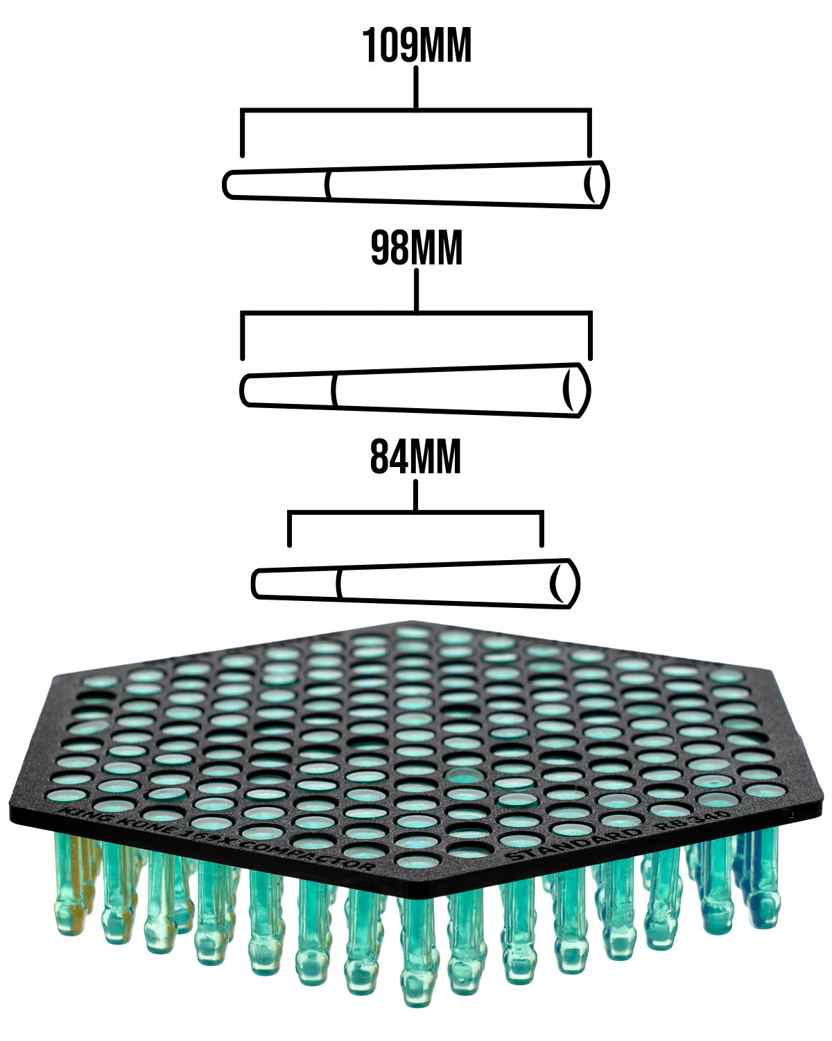 169 Standard Cone Packing Fingers - 84mm, 98mm, 109mm