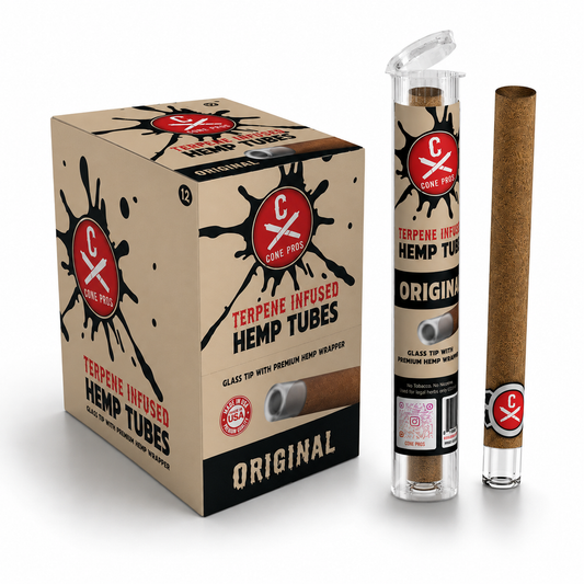 Terpene Infused Hemp Tube w/ Glass Tip - ORIGINAL (12ct display)