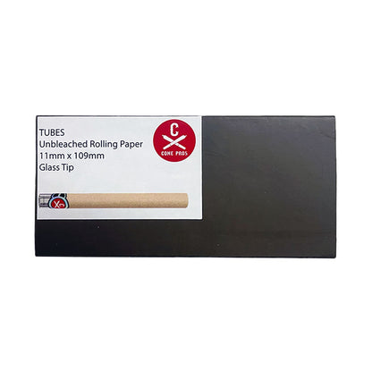 11x109mm Rolling Paper Tubes - Glass Tip - Unbleached (10ct)