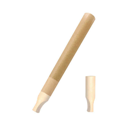 11x109mm Rolling Paper Tubes - Wood Tip - Unbleached (90ct)