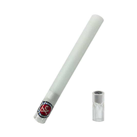 11x109mm Rolling Paper Tubes - Glass Tip - Refined White (10ct)