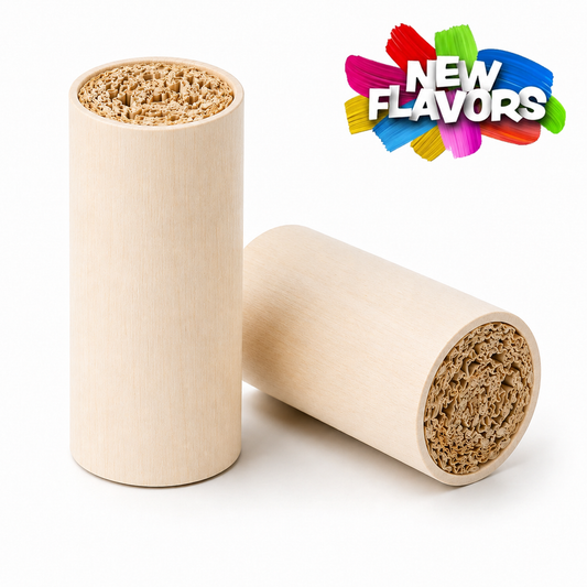 Wood Tip: Cylindrical + COLOR Corn Husk (Flavored)